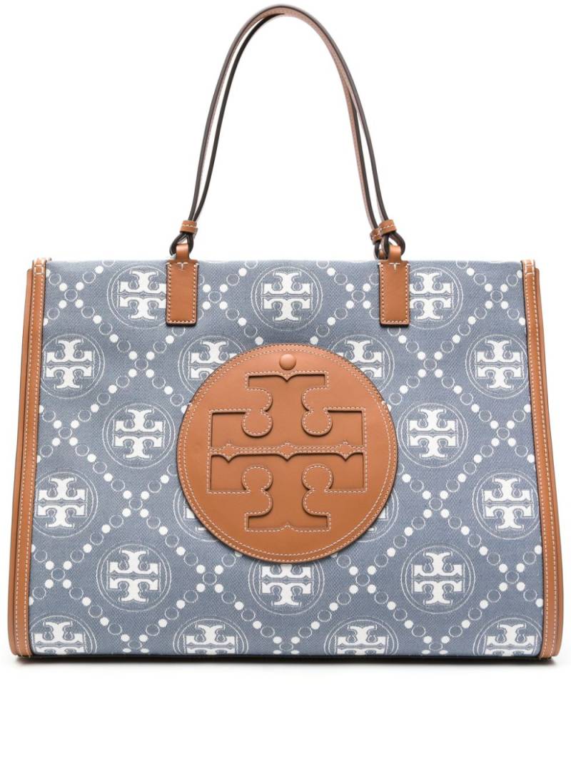 Tory Burch Ella T Monogram tote bag - Blue von Tory Burch