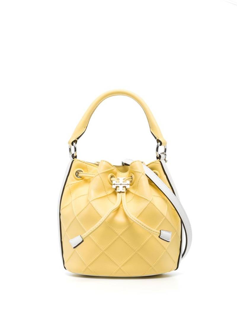 Tory Burch Fleming Soft leather bucket bag - Yellow von Tory Burch