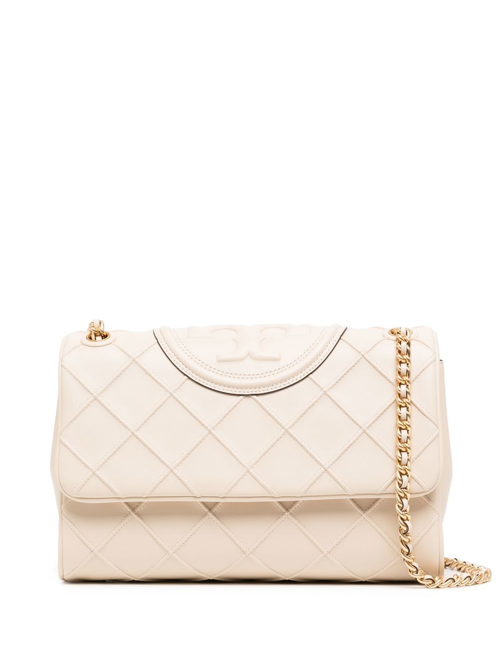 Tory Burch Fleming leather shoulder bag - Neutrals von Tory Burch