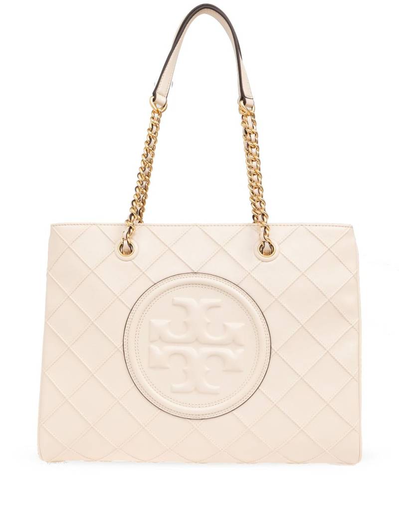 Tory Burch Fleming leather tote bag - Neutrals von Tory Burch