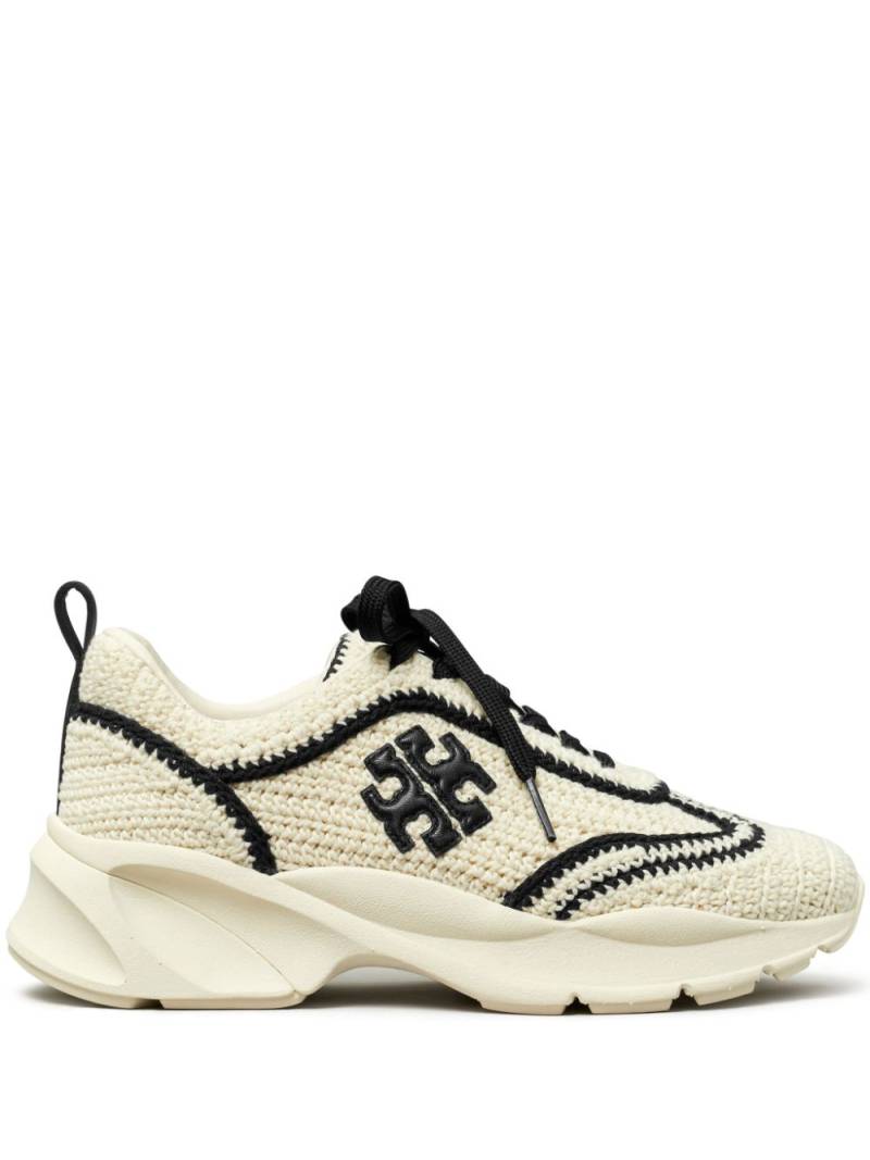 Tory Burch Good Luck crochet sneakers - Neutrals von Tory Burch