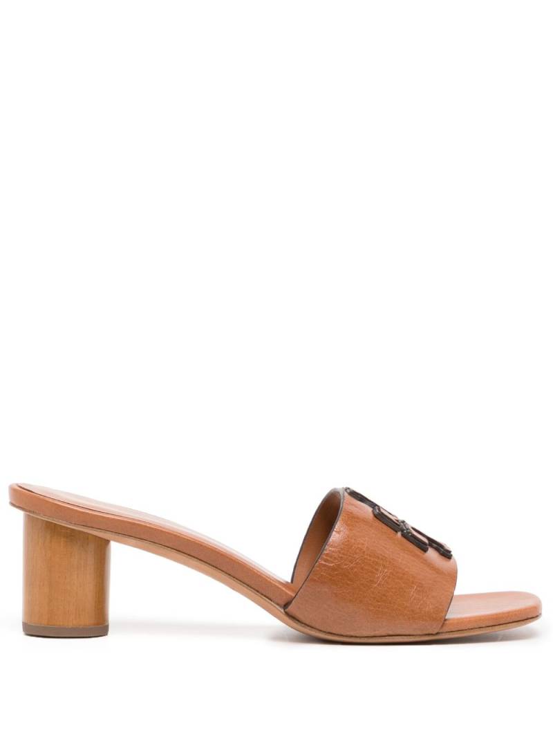 Tory Burch Ines 55mm block-heel mules - Brown von Tory Burch