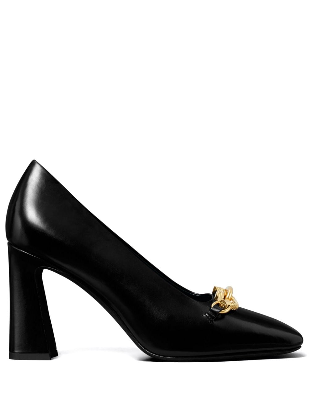 Tory Burch Jessa 90mm chain-link detailing pumps - Black von Tory Burch