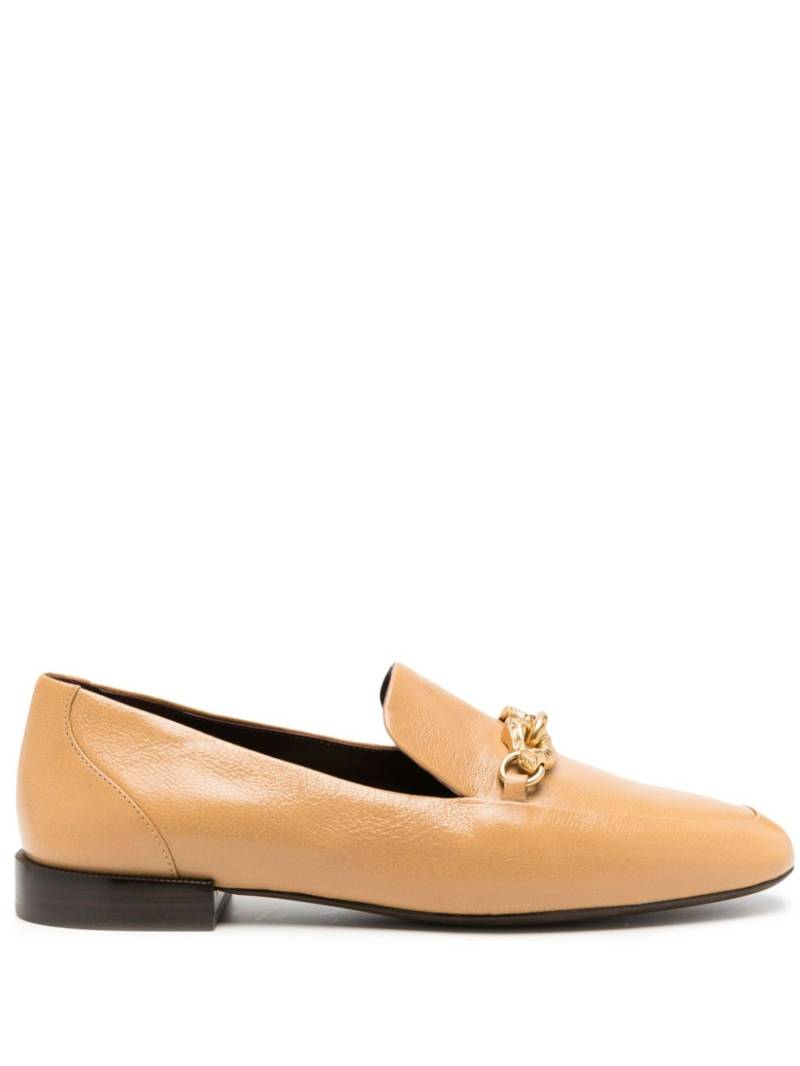 Tory Burch Jessa horse-head motif leather loafers - Neutrals von Tory Burch