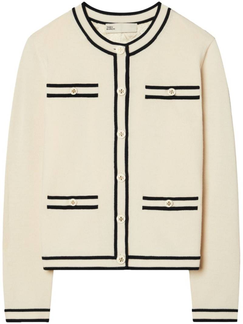 Tory Burch Kendra merino-wool cardigan - Neutrals von Tory Burch