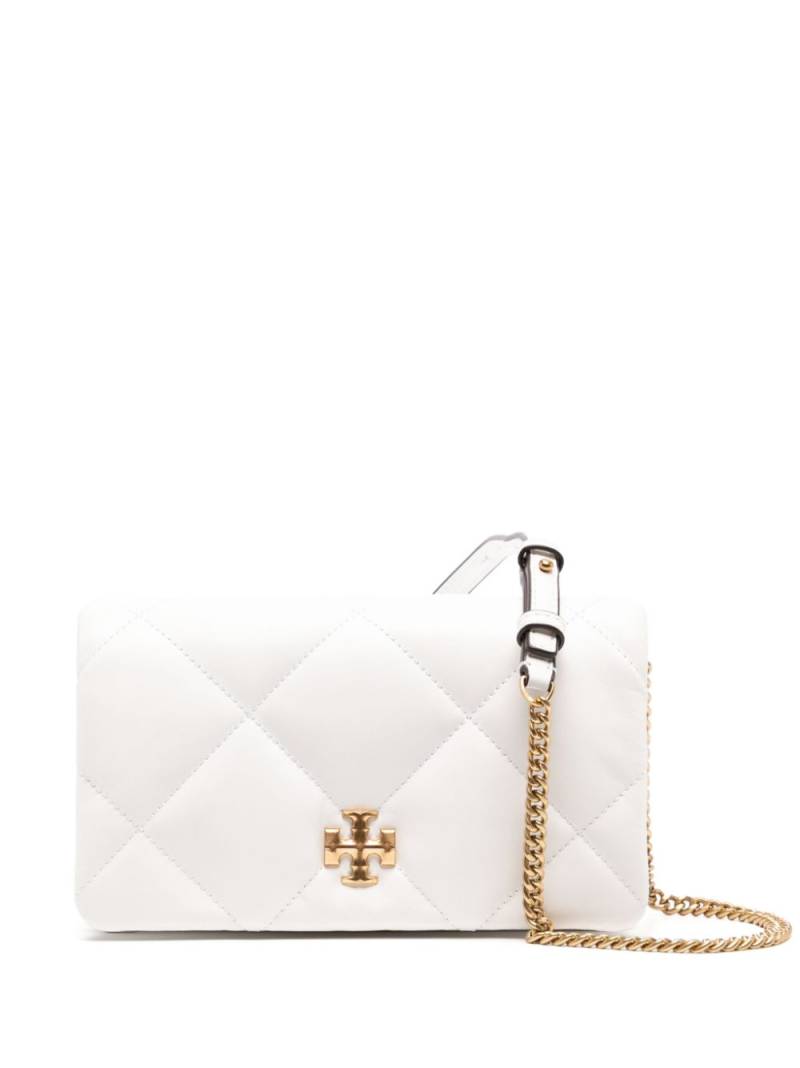 Tory Burch Kira Diamond quit chain crossbody bag - White von Tory Burch