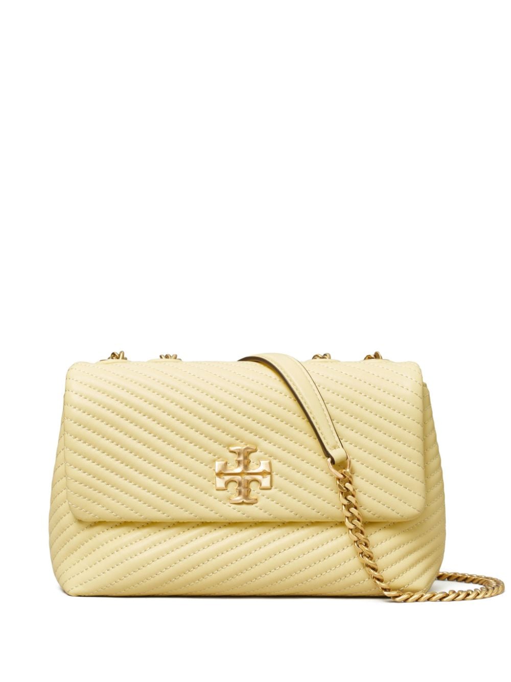 Tory Burch small Kira Moto Quilt Convertible shoulder bag - Yellow von Tory Burch