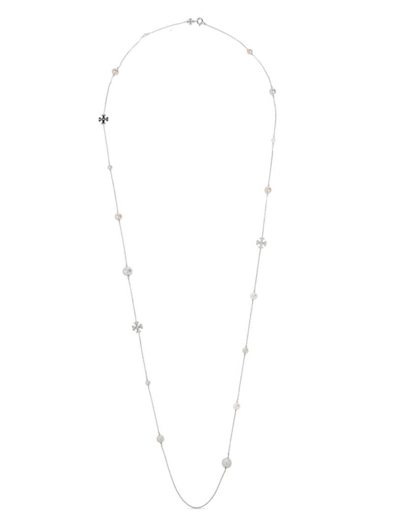 Tory Burch Kira Pearl Delicate long necklace - Silver von Tory Burch