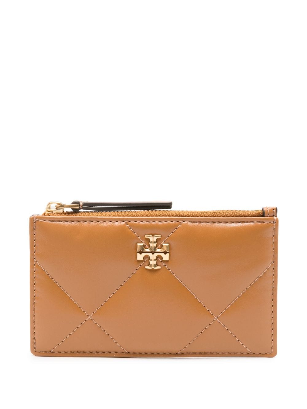 Tory Burch Kira diamond-quilted cardholder - Brown von Tory Burch