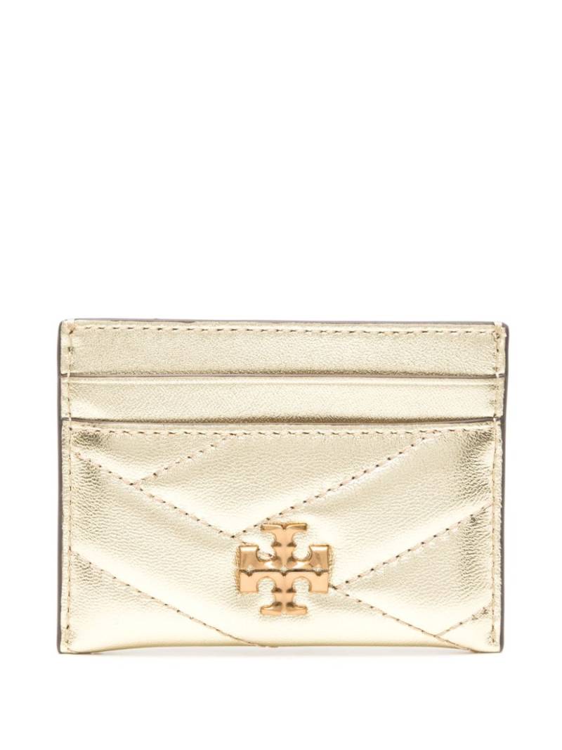 Tory Burch Kira Chevron Metallic card holder - Gold von Tory Burch