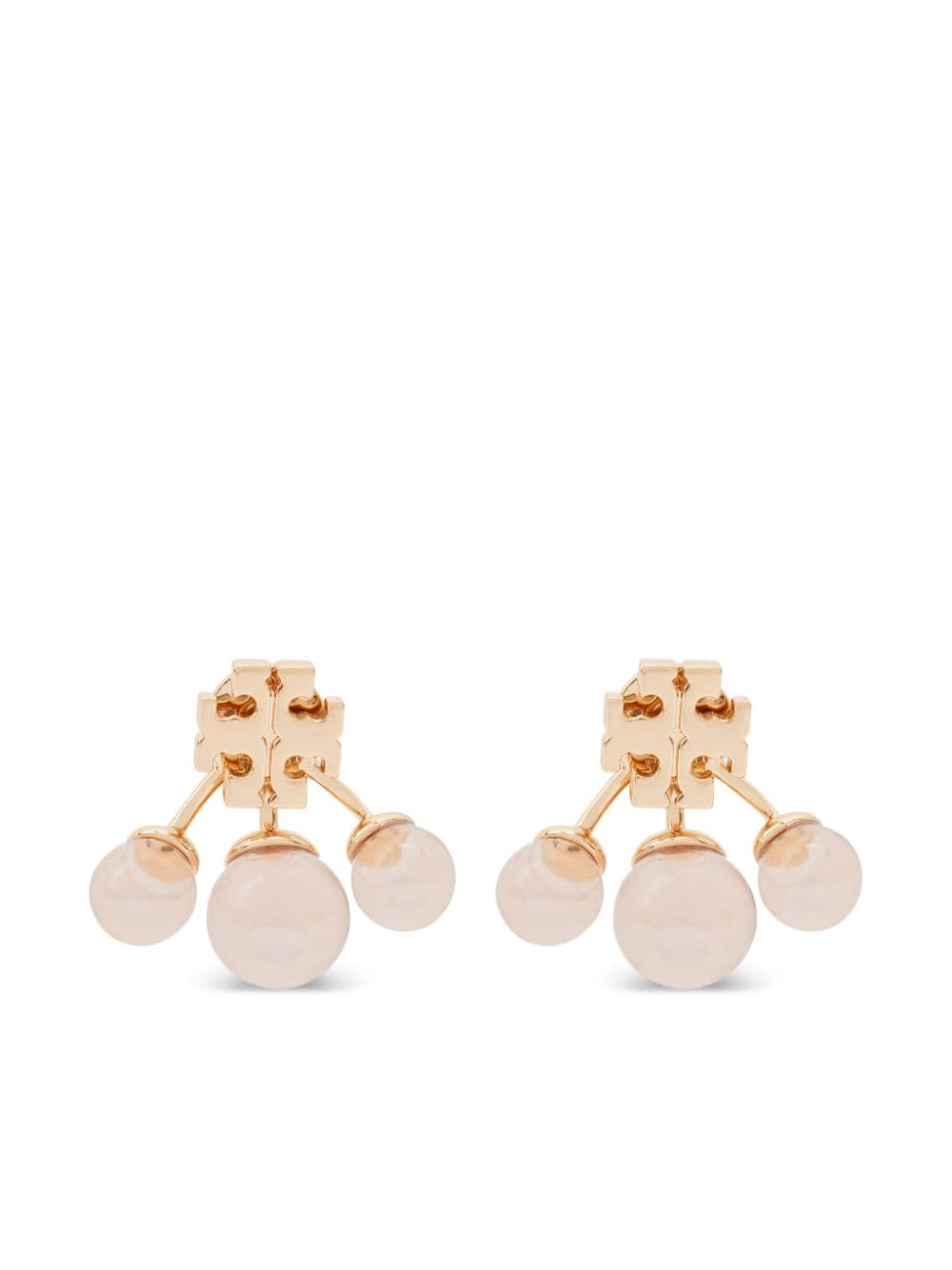 Tory Burch Kira post-back resin earrings - Gold von Tory Burch