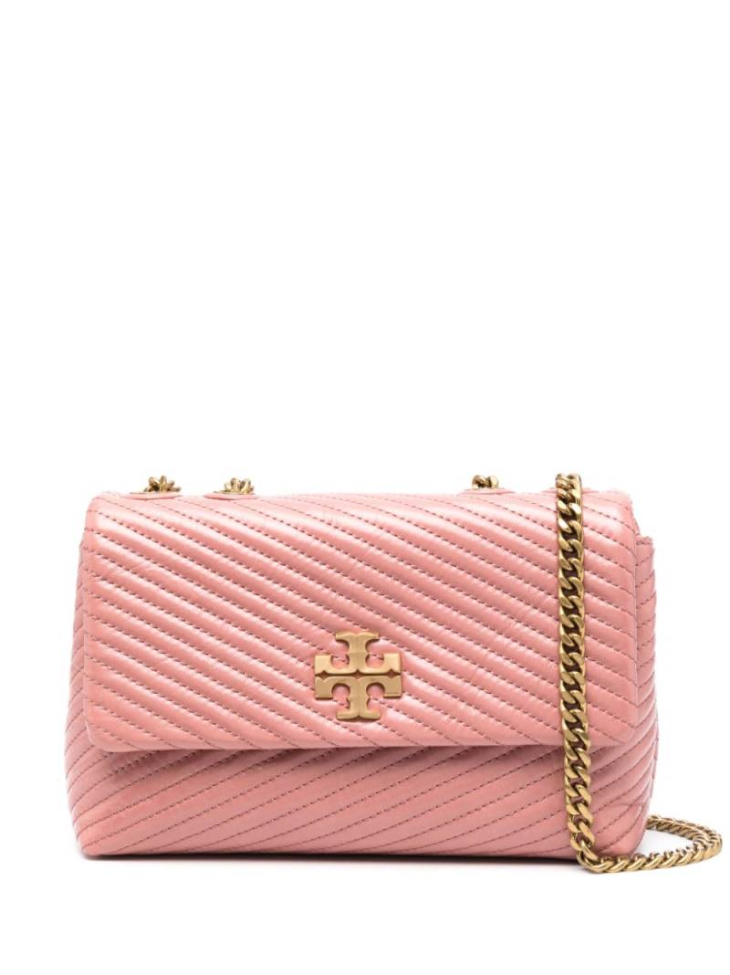 Tory Burch small Kira Moto-quilted convertible shoulder bag - Pink von Tory Burch