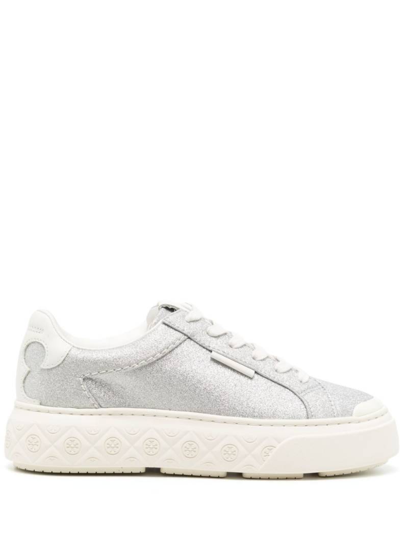 Tory Burch Ladybug glittered sneakers - Silver von Tory Burch