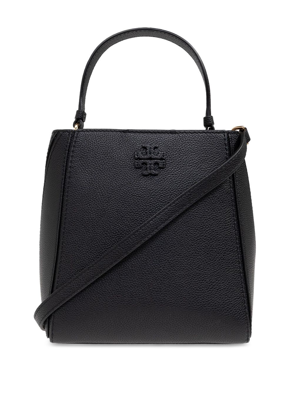 Tory Burch McGraw leather bucket bag - Black von Tory Burch