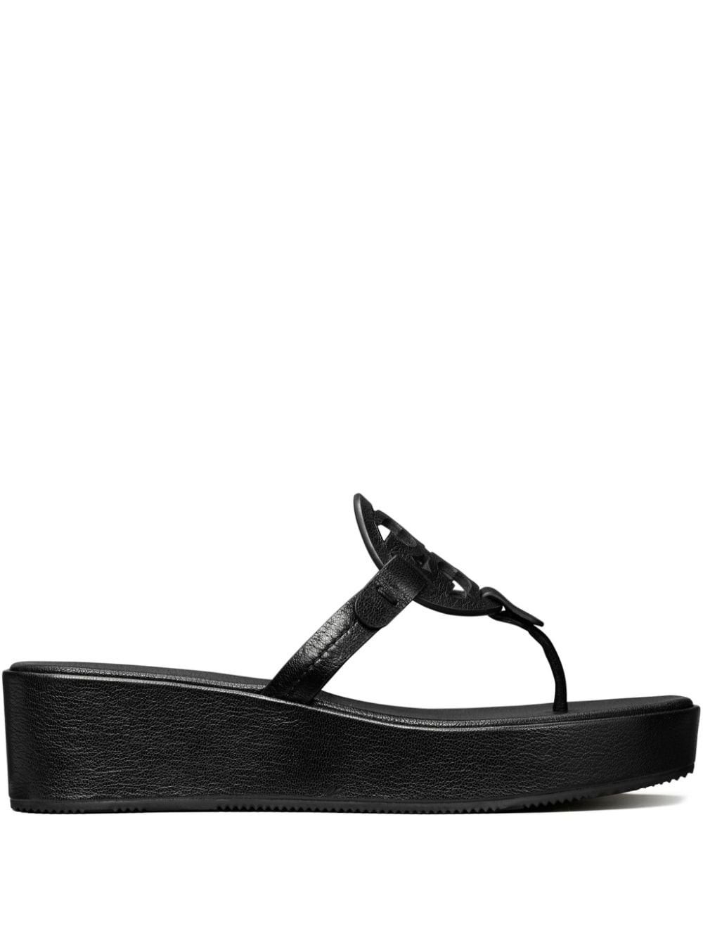 Tory Burch Miller 25mm leather slides - Black von Tory Burch