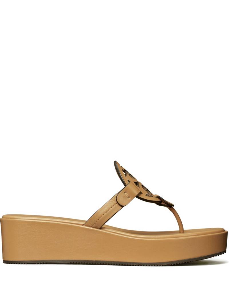 Tory Burch Miller 25mm leather slides - Neutrals von Tory Burch