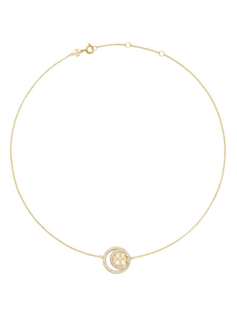 Tory Burch Miller Double Ring pendant necklace - Gold von Tory Burch