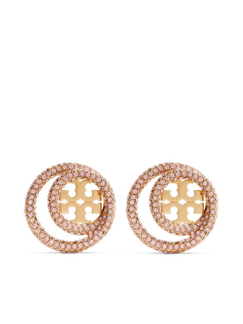 Tory Burch Miller crystal-embellished stud earrings - Gold von Tory Burch