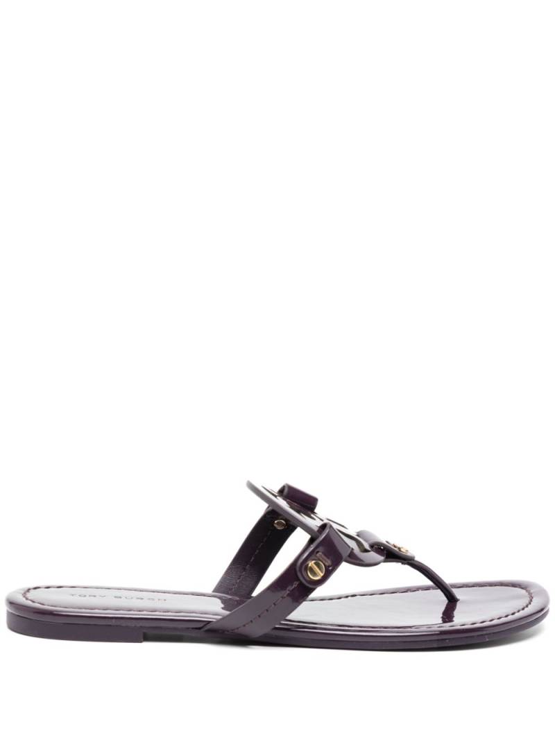 Tory Burch Miller logo-plaque leather sandals - Purple von Tory Burch