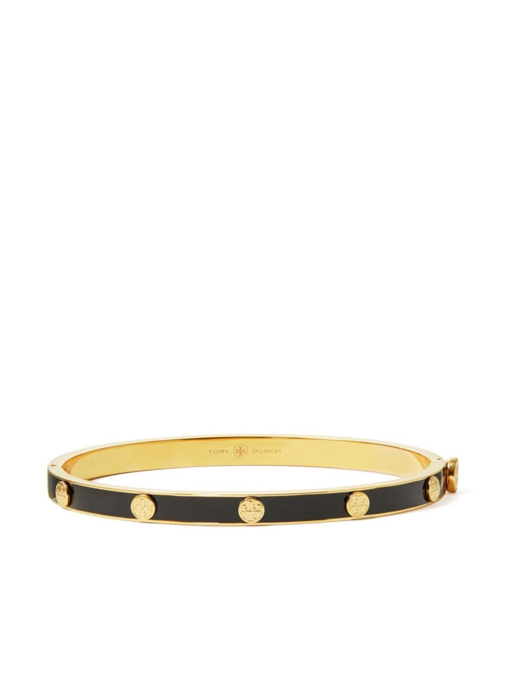 Tory Burch Miller logo-stud hinge bracelet - Gold von Tory Burch