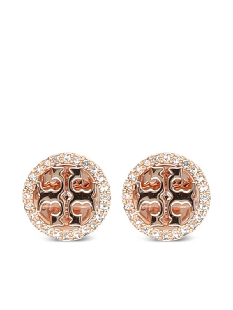 Tory Burch Miller pavé stud earrings - Pink von Tory Burch