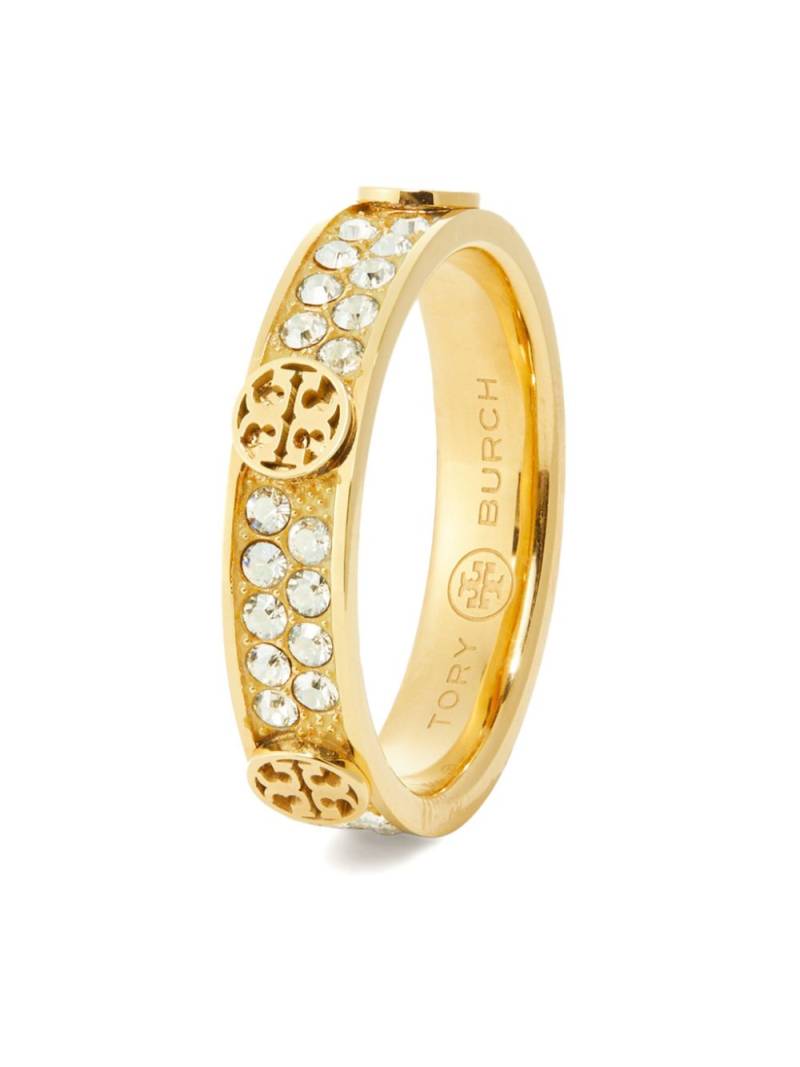 Tory Burch Miller rhinestone ring - Gold von Tory Burch