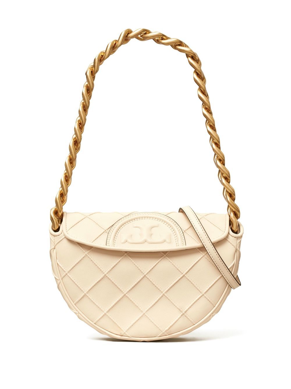 Tory Burch Fleming Soft leather shoulder bag - Neutrals von Tory Burch