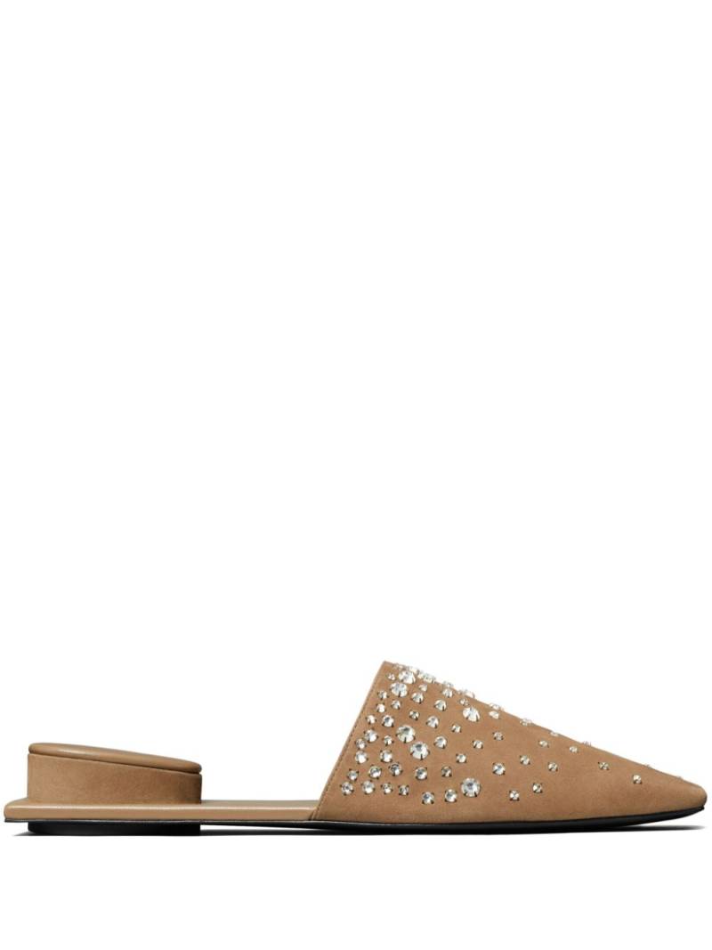 Tory Burch Pierced Crystal mules - Neutrals von Tory Burch