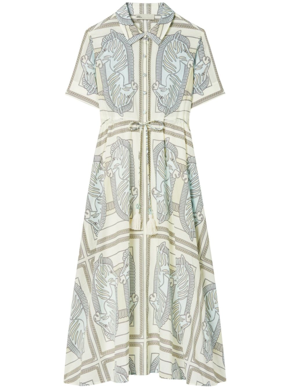 Tory Burch Print Cotton Shirt Dress - Blue von Tory Burch