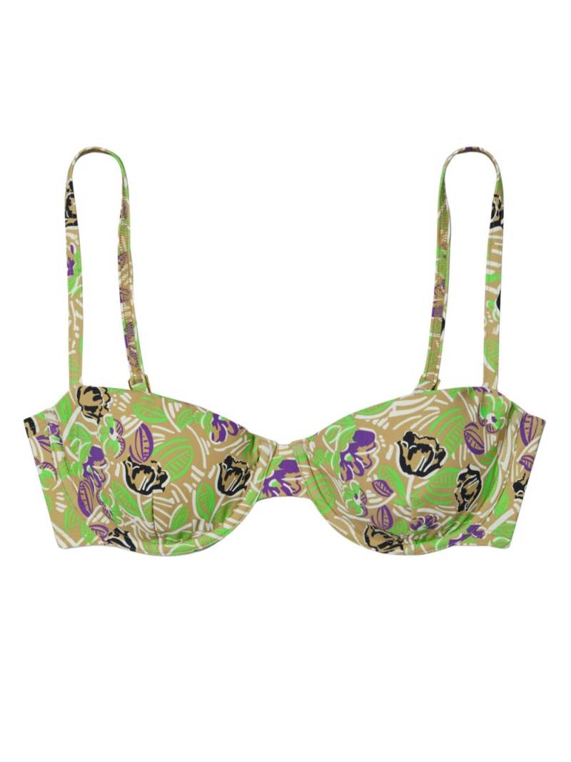 Tory Burch Printed Bikini Top - Green von Tory Burch