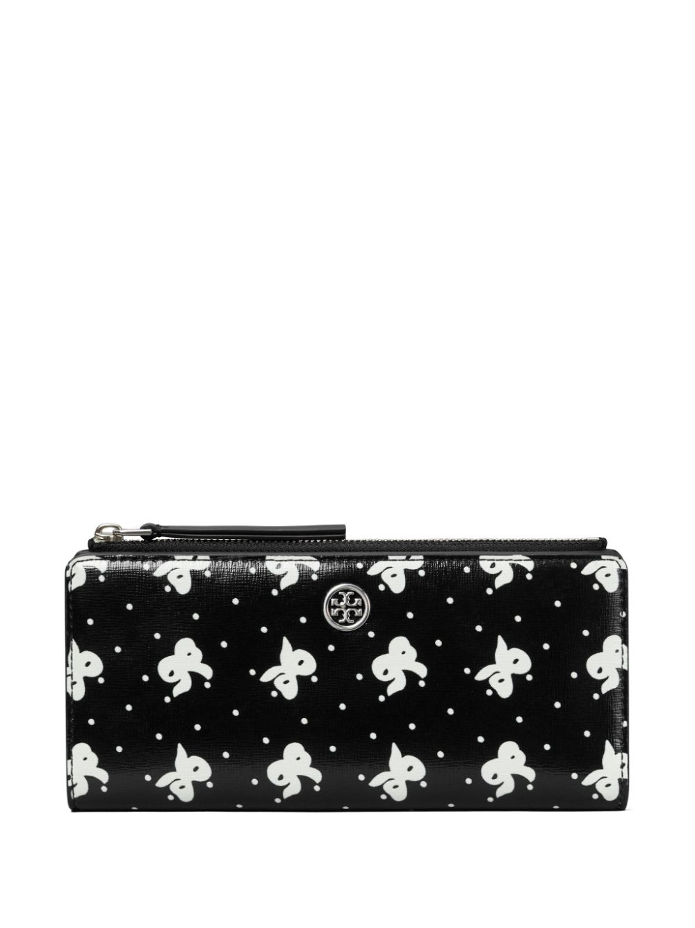 Tory Burch Robinson Printed wallet - Black von Tory Burch