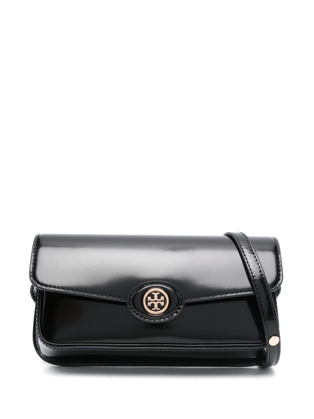 Tory Burch Robinson Spazzolato cross body bag - Black von Tory Burch