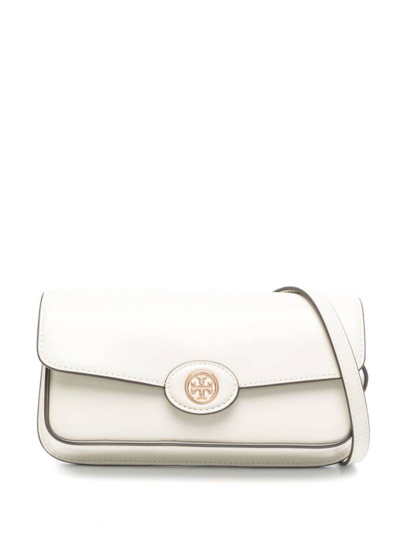 Tory Burch Robinson Spazzolato cross body bag - White von Tory Burch