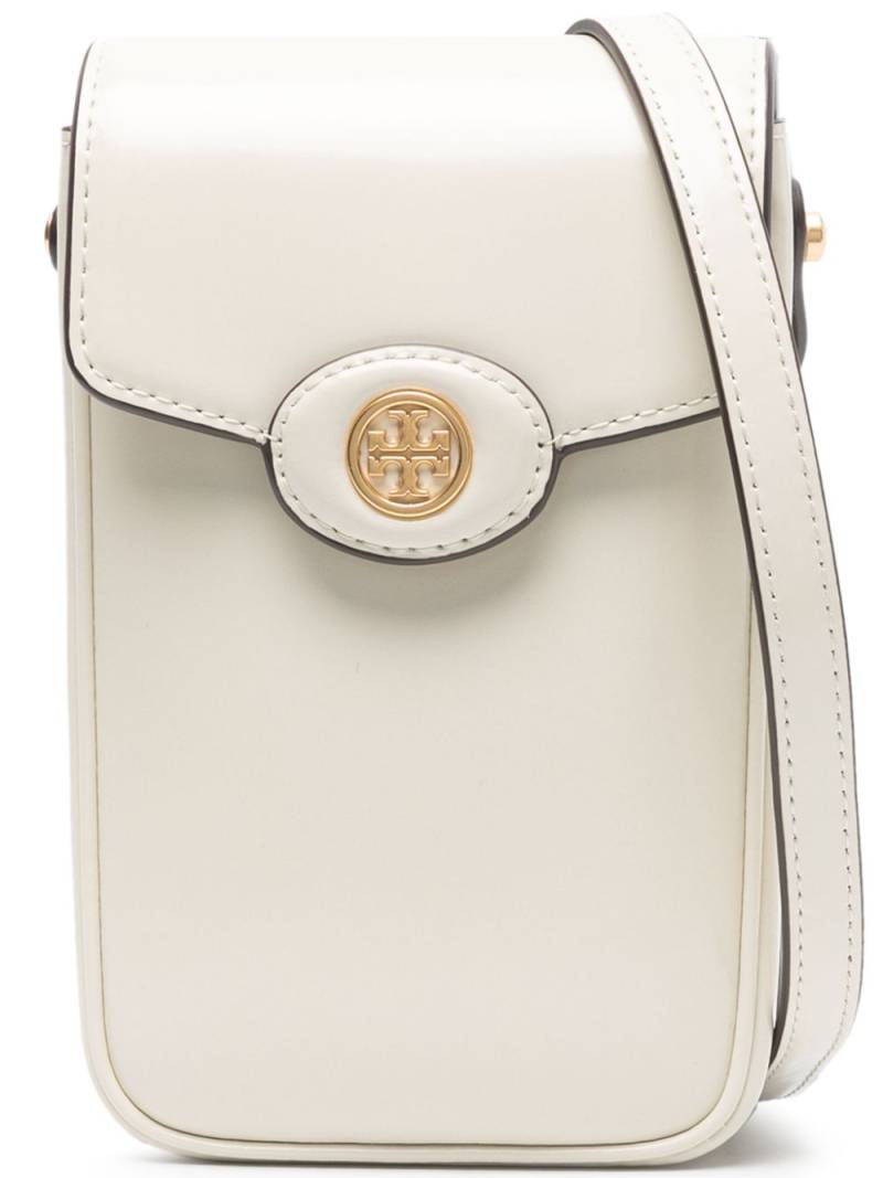 Tory Burch Robinson Spazzolato phone crossbody bag - Neutrals von Tory Burch