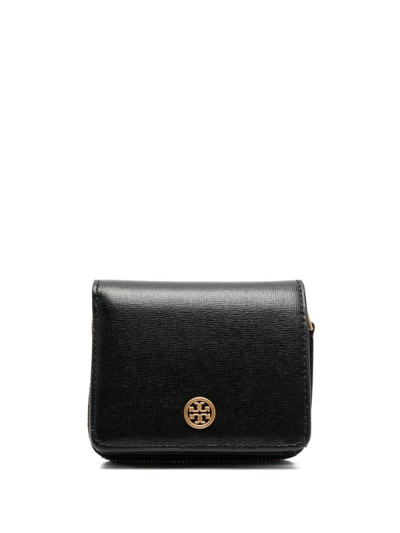 Tory Burch Robinson logo-plaque wallet - Black von Tory Burch