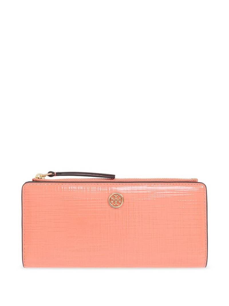 Tory Burch Robinson zip slim wallet - Pink von Tory Burch