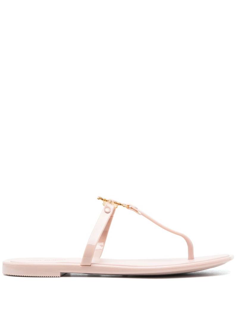 Tory Burch Roxane Jelly logo-plaque slides - Pink von Tory Burch