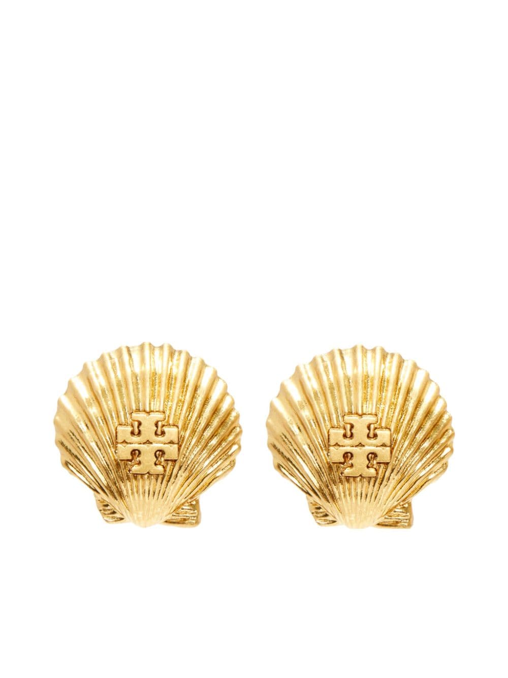 Tory Burch Shell stud earrings - Gold von Tory Burch