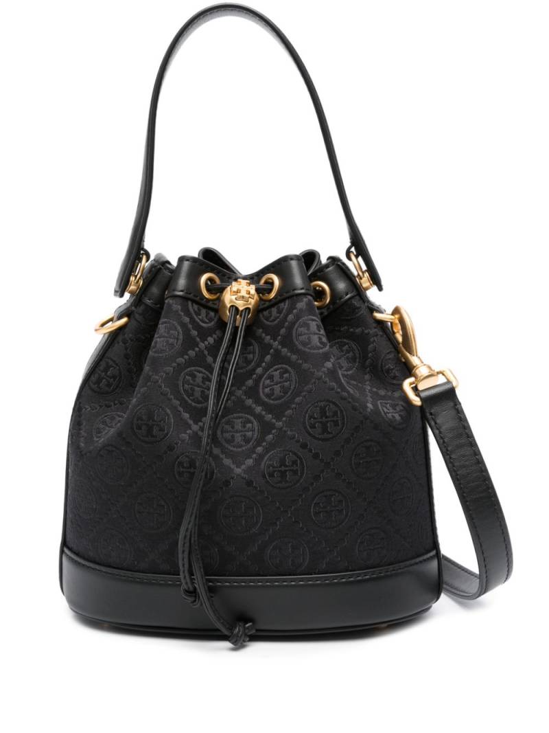 Tory Burch T Monogram bucket bag - Black von Tory Burch