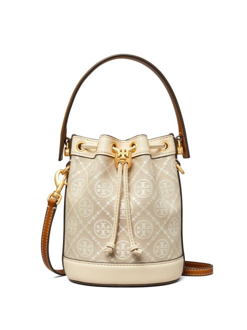 Tory Burch T Monogram jacquard bucket bag - Neutrals von Tory Burch