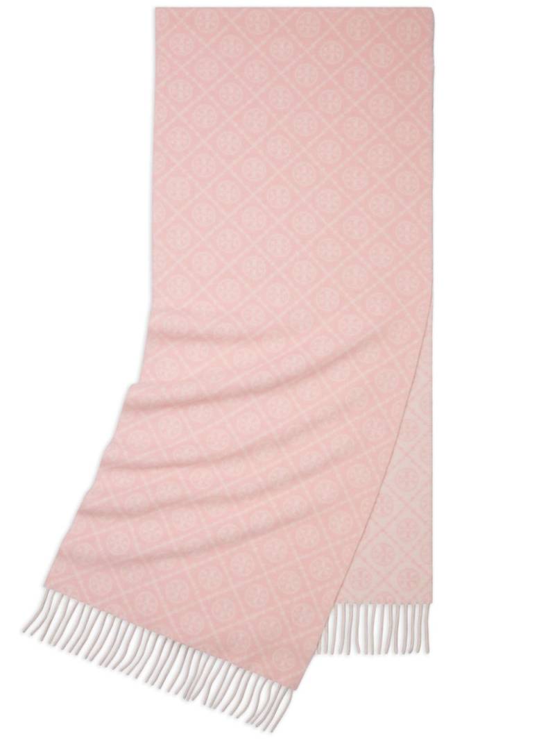 Tory Burch T Monogram scarf - Pink von Tory Burch