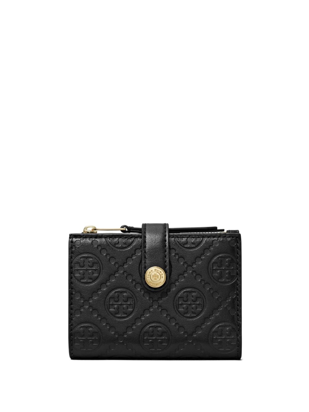 Tory Burch T-monogram leather bi-fold wallet - Black von Tory Burch