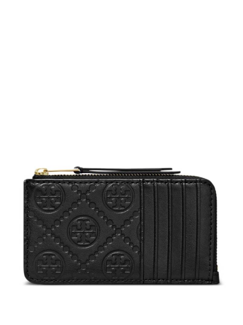 Tory Burch T-monogram leather wallet - Black von Tory Burch