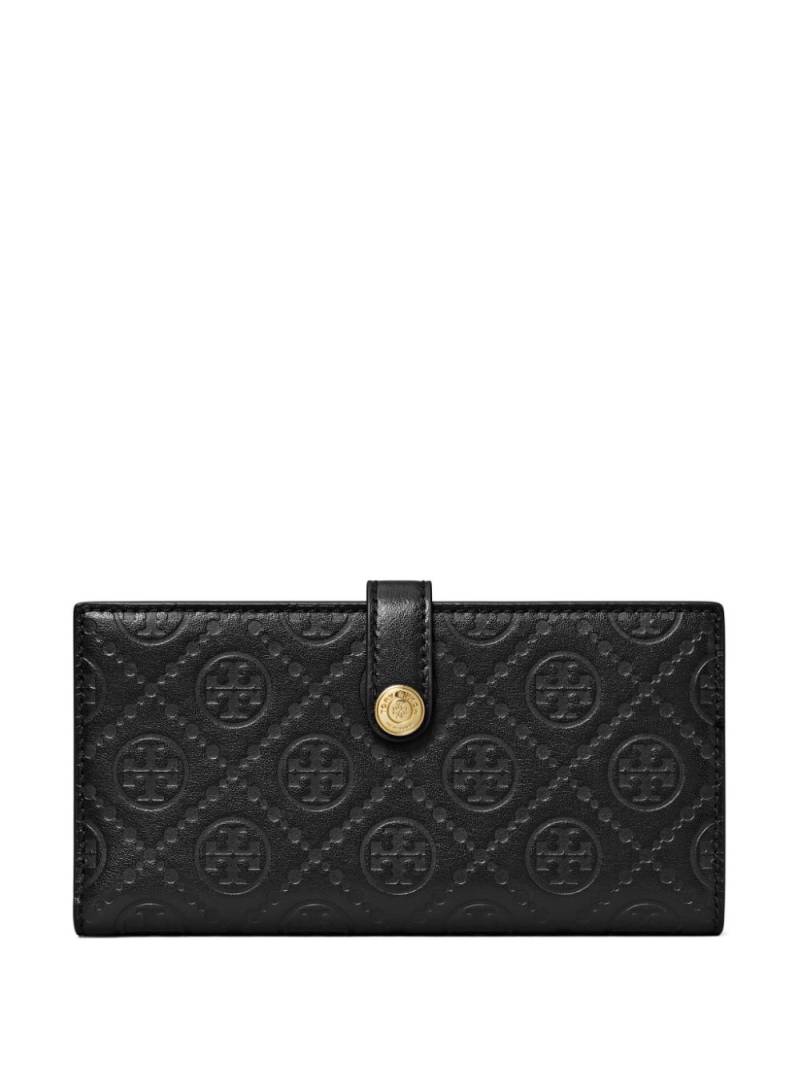 Tory Burch T-monogram leather wallet - Black von Tory Burch