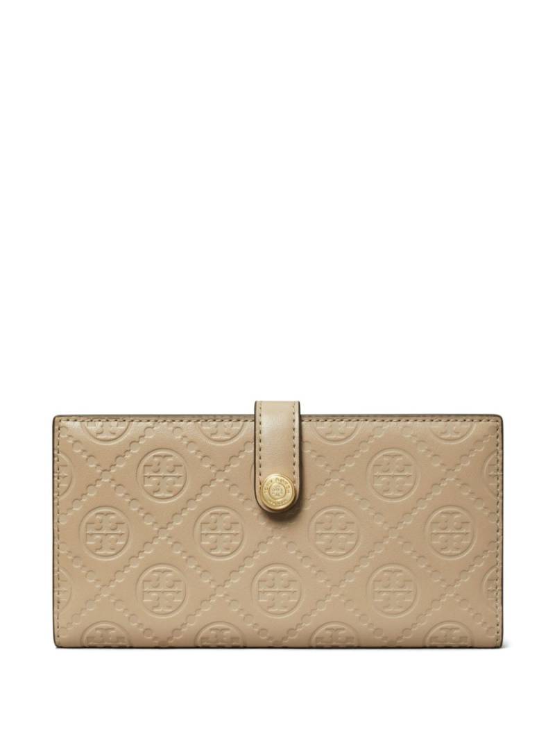 Tory Burch T-monogram leather wallet - Neutrals von Tory Burch