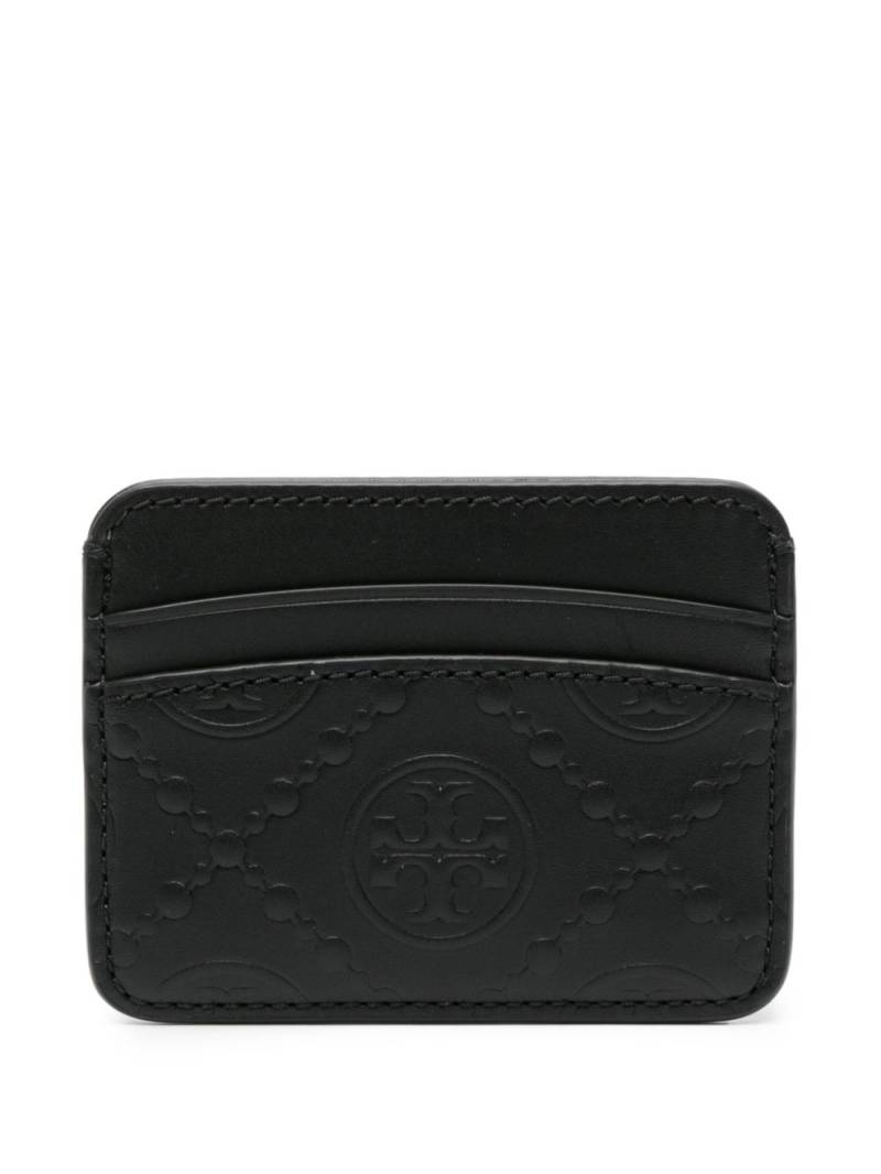 Tory Burch T monogram-pattern leather wallet - Black von Tory Burch