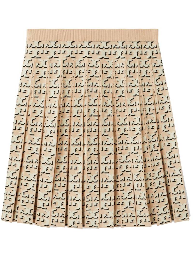 Tory Burch T monogram pleated skirt - Neutrals von Tory Burch