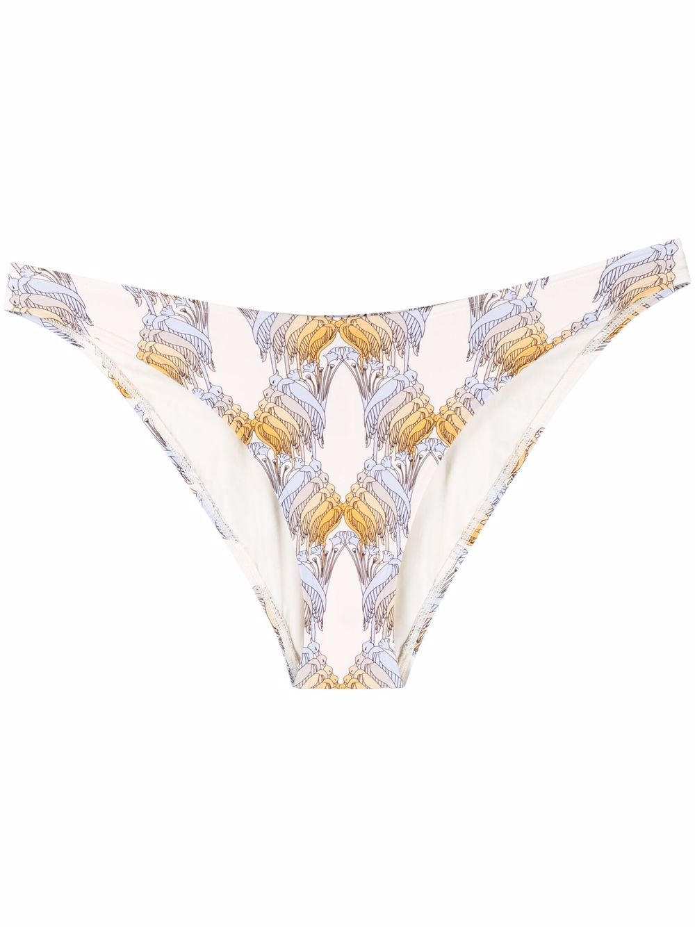 Tory Burch abstract-print bikini briefs - Neutrals von Tory Burch