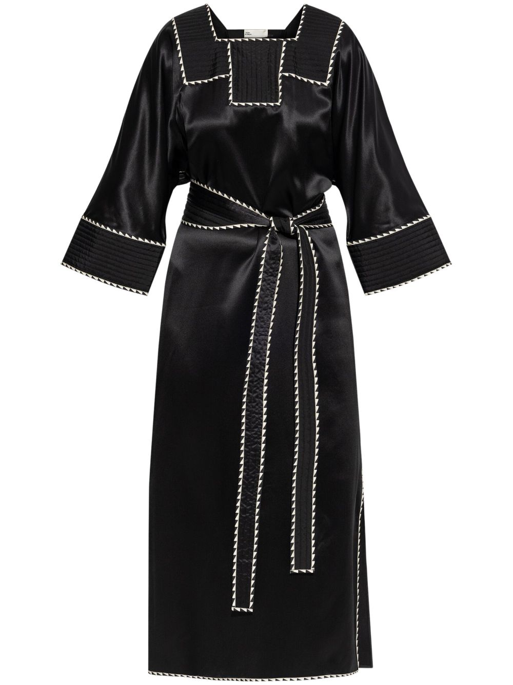 Tory Burch belted silk dress - Black von Tory Burch