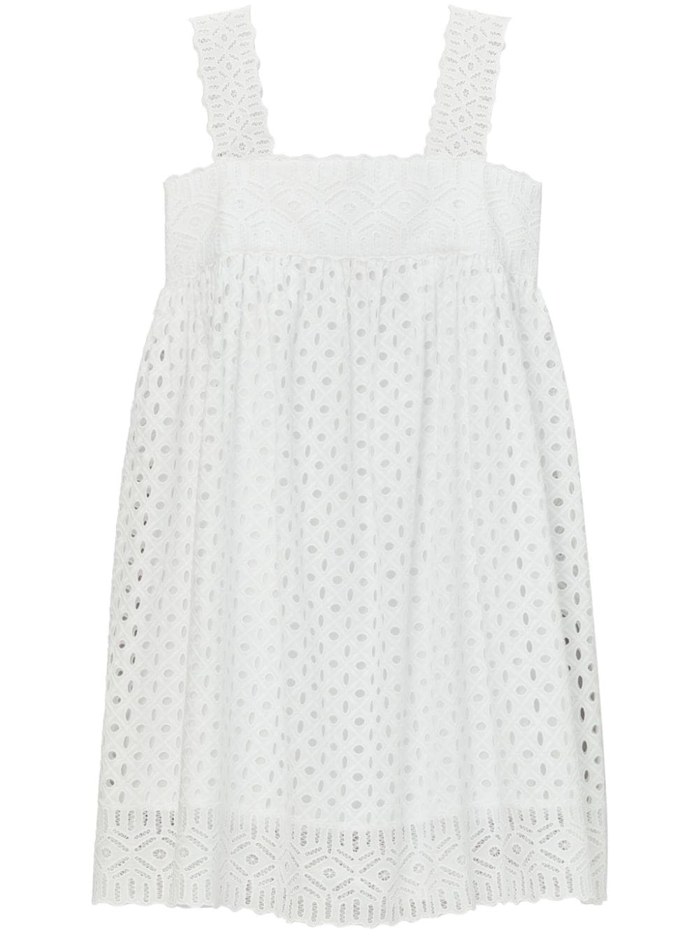 Tory Burch broderie-anglaise cotton minidress - White von Tory Burch